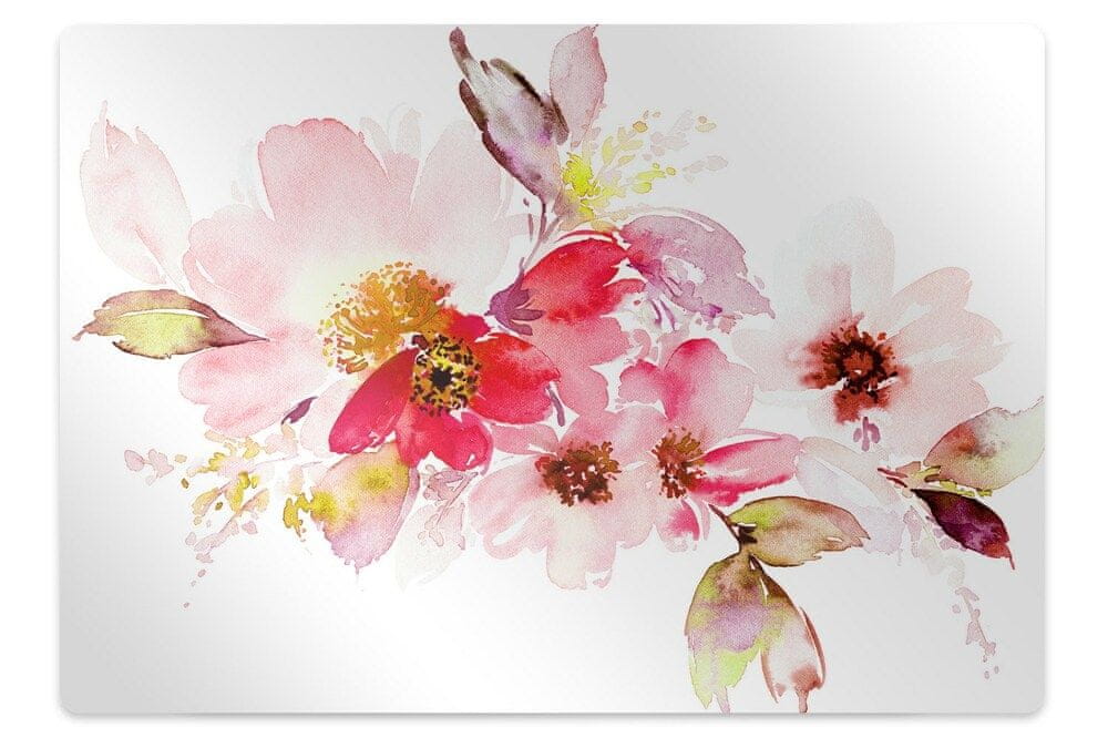 kobercomat.sk Ochranná podložka pod stoličku pastelové kvety 100x70 cm 